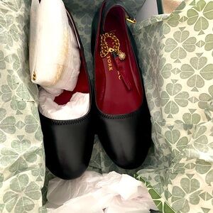 Brand new kate spade New York black leather flats.